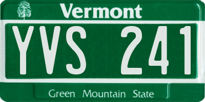 VT license plate YVS241