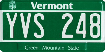 VT license plate YVS248