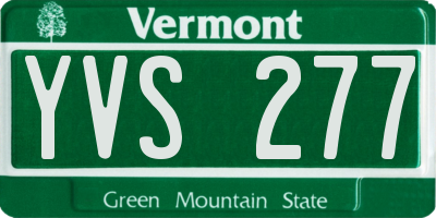 VT license plate YVS277