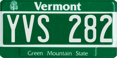 VT license plate YVS282