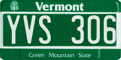 VT license plate YVS306