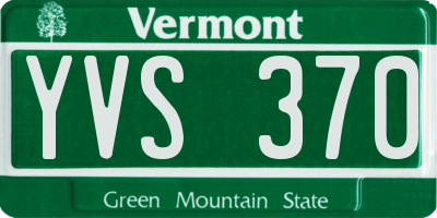 VT license plate YVS370