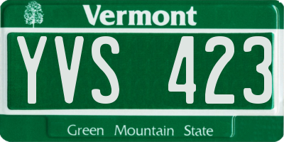 VT license plate YVS423