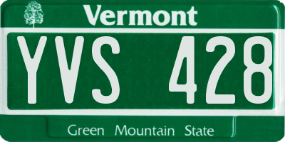 VT license plate YVS428