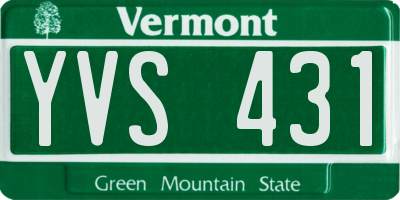 VT license plate YVS431