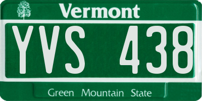 VT license plate YVS438