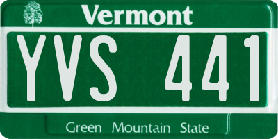 VT license plate YVS441