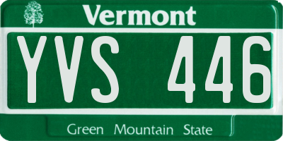 VT license plate YVS446