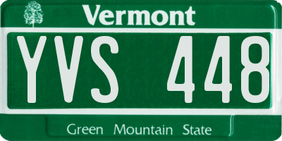 VT license plate YVS448