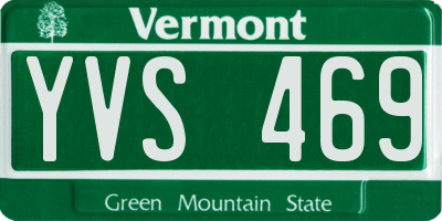 VT license plate YVS469