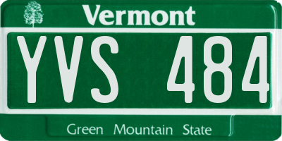 VT license plate YVS484