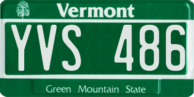 VT license plate YVS486