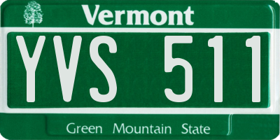 VT license plate YVS511