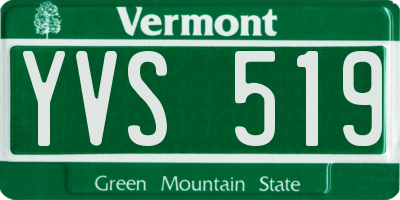 VT license plate YVS519