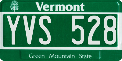 VT license plate YVS528
