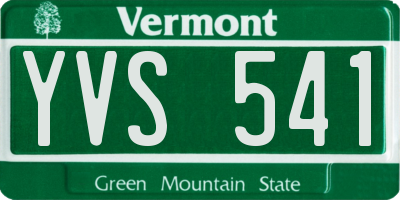 VT license plate YVS541
