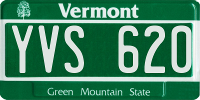 VT license plate YVS620