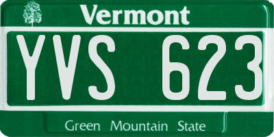 VT license plate YVS623
