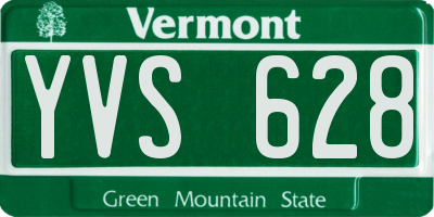 VT license plate YVS628