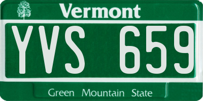 VT license plate YVS659
