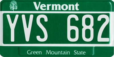 VT license plate YVS682