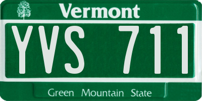VT license plate YVS711