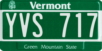 VT license plate YVS717