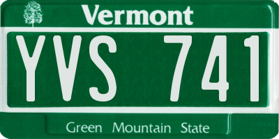 VT license plate YVS741