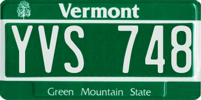 VT license plate YVS748