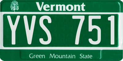 VT license plate YVS751
