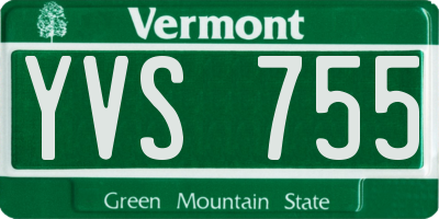 VT license plate YVS755