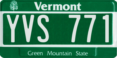 VT license plate YVS771