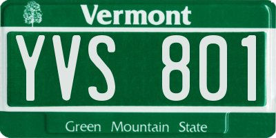 VT license plate YVS801