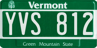 VT license plate YVS812