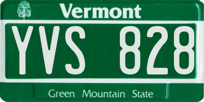VT license plate YVS828