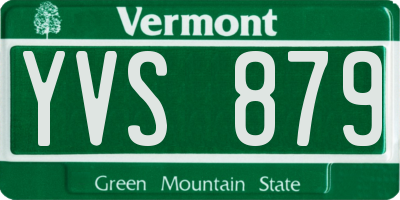 VT license plate YVS879