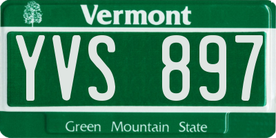VT license plate YVS897