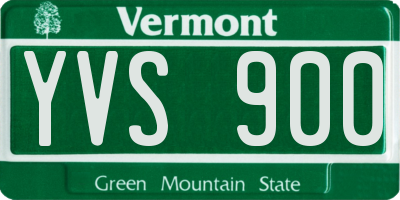 VT license plate YVS900