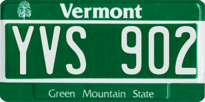 VT license plate YVS902