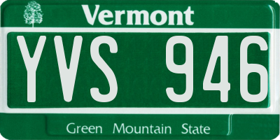 VT license plate YVS946