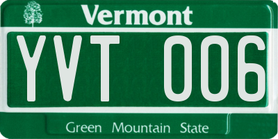 VT license plate YVT006