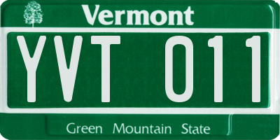 VT license plate YVT011