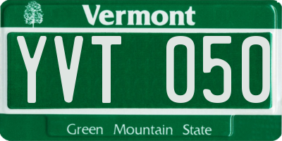 VT license plate YVT050