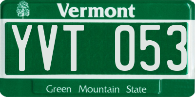 VT license plate YVT053
