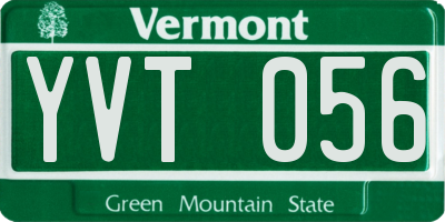VT license plate YVT056