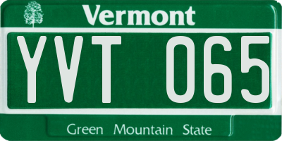 VT license plate YVT065