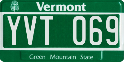 VT license plate YVT069
