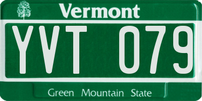 VT license plate YVT079
