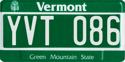 VT license plate YVT086
