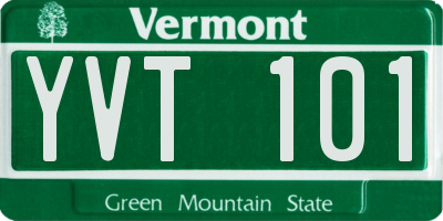 VT license plate YVT101